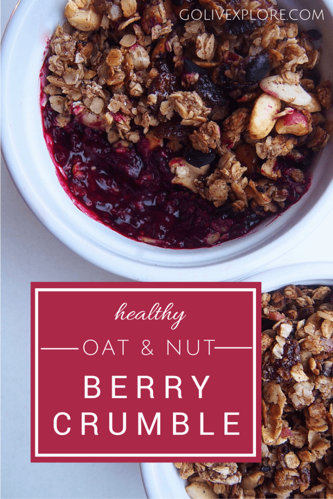Oat and nut berry crumble